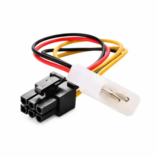 Cabo Adaptador Fonte Molex 4 Pinos Para PCI Express 6 Pinos