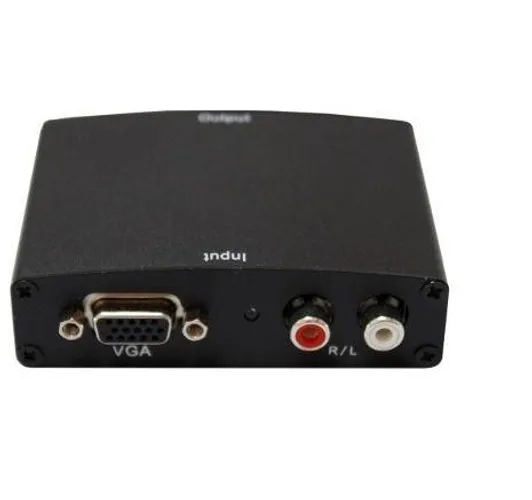 Adaptador Conversor Vga para Hdmi Com Áudio Rca P/ PC Notebook Xbox Ps3