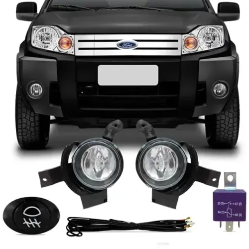 Kit Farol de Milha Ecoesport 08 até 12 com Botão Original