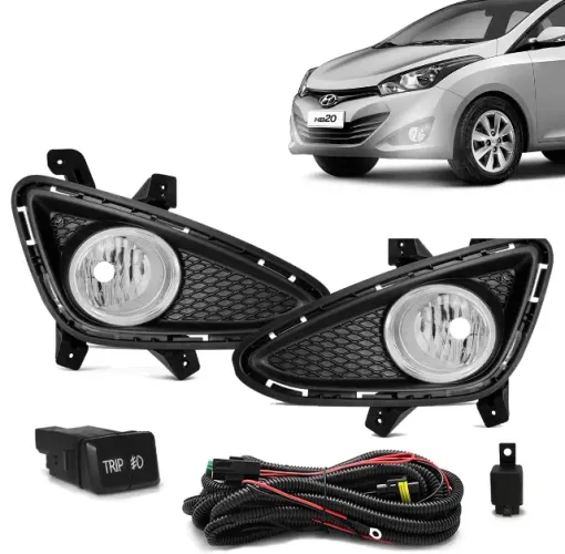Kit farol de milha primeiro modelo hb20 13 a 15
