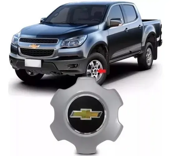 Calota Centro Roda S10 Lt Ltz 2012 2013 2014 2015 2016 Prata
