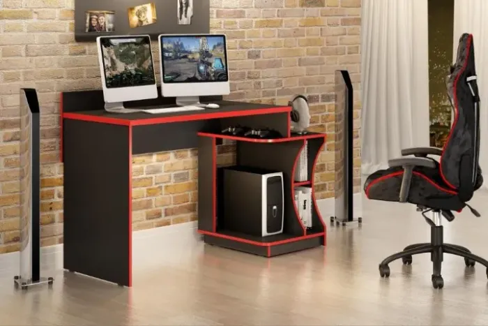 Mesa Gamer Escrivaninha e Computador. São Produtos Novos Direto da Fábrica P/Sua Casa.