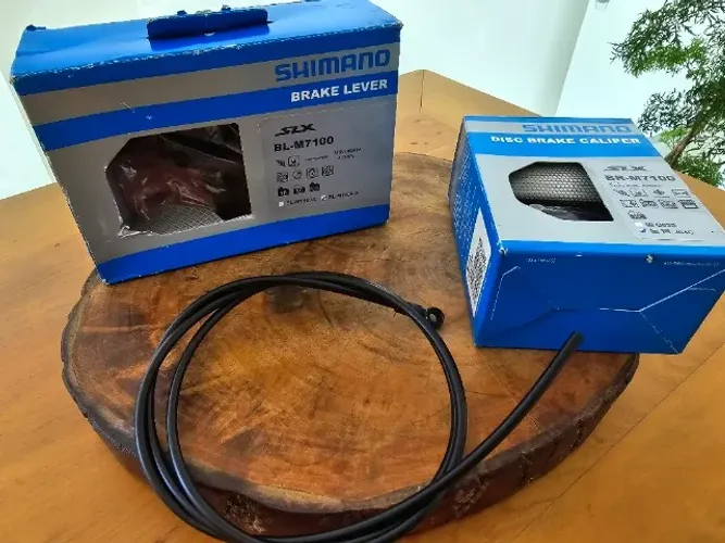 Manete + pinça - Freio hidráulico traseiro Shimano SLX