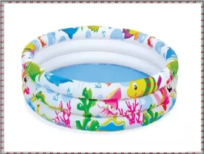 Piscina inflável para 100 litros - 3 anéis - fundo do mar