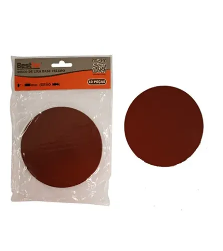 Disco De Lixa Base Velcro 7" 180mm P100 10pçs Bfh1001