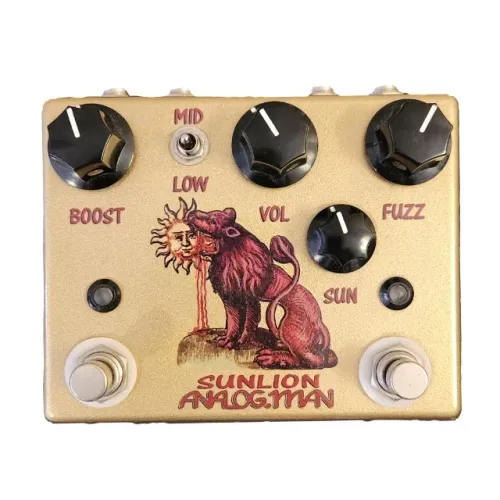 Pedal Analogman Sun Lion Fuzz, Overdrive & Booster - Analógico - Raro!