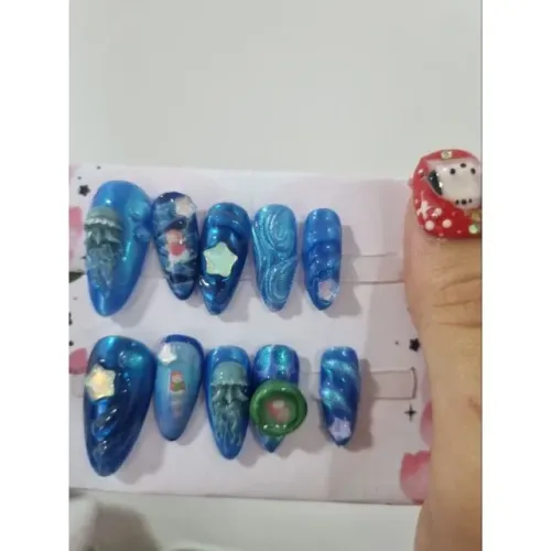 Unhas Postiças tips personalizadas Studio Ghibli Ponyo