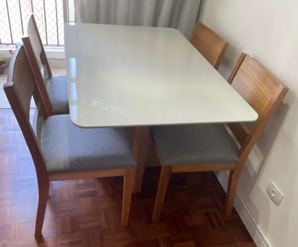 Mesa Alto Padrão com 4 Cadeiras NOVO DIRETO DA FABRICA 