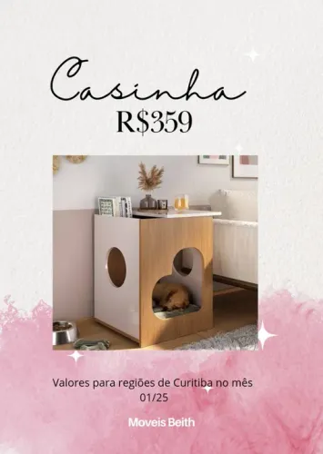 Promoção Mesa de Apoio + Casinha Pet  - 11/01  