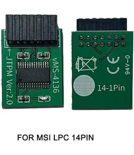 Kit 4x Módulos TPM 2.0 14 Pinos LPC - Compatível MSI / Xeon / X99 
