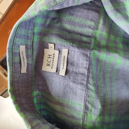 camisa 3 richards puro linho