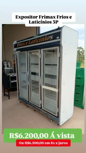 EXPOSITOR REFRIGERADO 3 PORTAS USADO 3 MESES DE GARANTIA