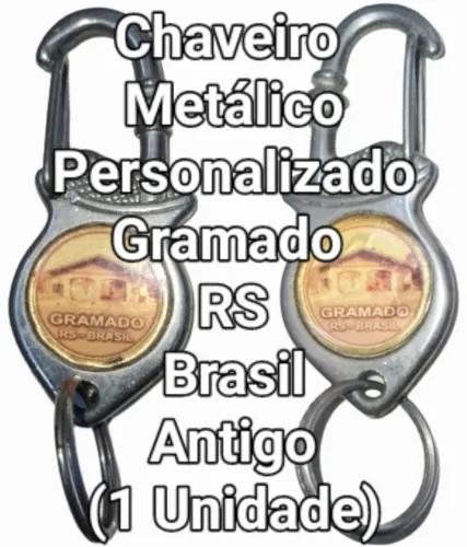 Chaveiro Colecionável Gramado RS Metálico Antigo