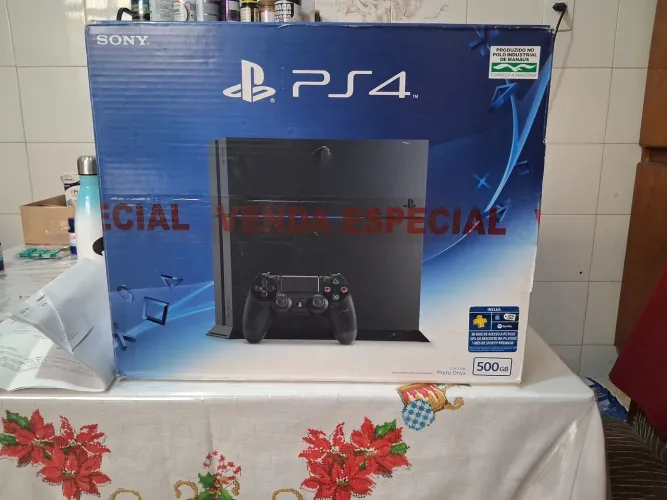 Ps4 Fat na caixa nunca foi aberto! + 10 Jogos originais 