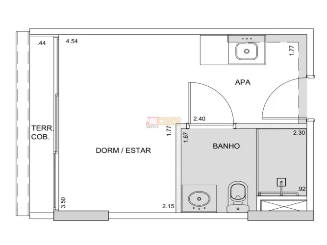Studio no Bairro Jardins em São Paulo.