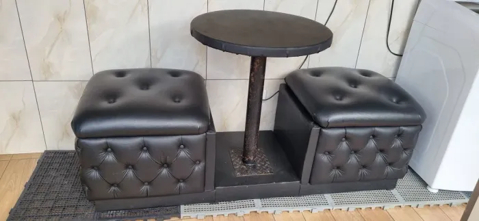 Conjunto de Puffs e Mesa de Centro - Capitone feito sob medida 