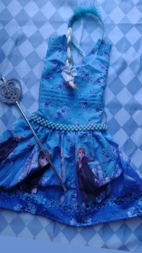 Vestidinho infantil princesa Frozen