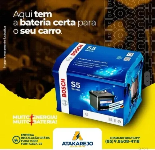 Baterias Seminovas 60ah Amperes - Ganhe Entrega e Instalação Grátis