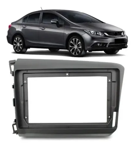 Moldura Acabamento Painel Multimídia 2din 9'' Polegadas Honda Civic G9 2012 - 2015