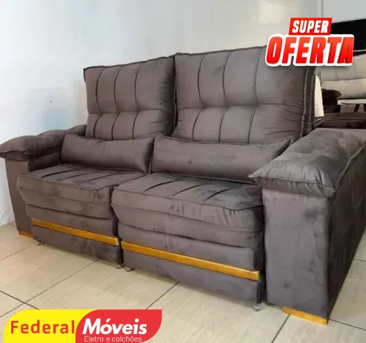 Sofá 2,00m Retrátil e Reclinável - Super Oferta!