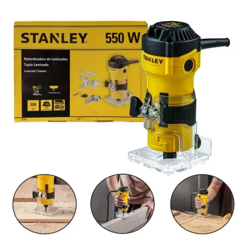 TUPIA PARA LAMINADO 1/4 (6, 35MM) 550W 220V STANLEY STT55-B2
