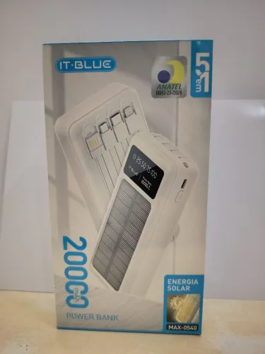 CARREGADOR POWER BANK ENERGIA SOLAR