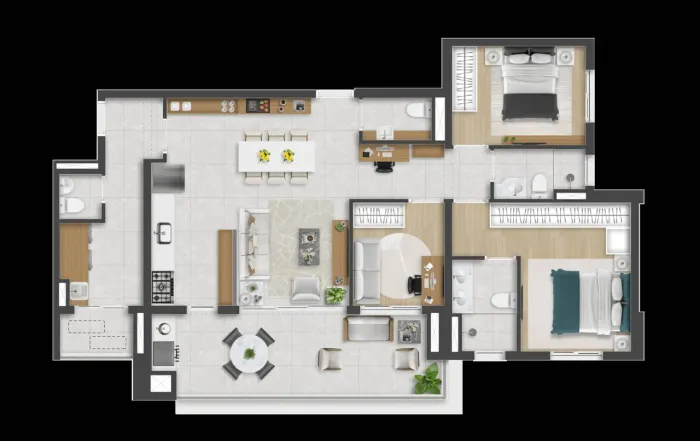 Apartamento 116m² 3 dormitórios - Haia Boa Vista!