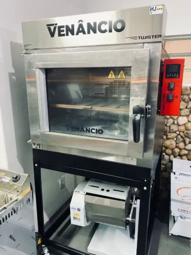 NZ. Forno turbo elétrico 5 assadeiras total inox Twister VENÂNCIO 