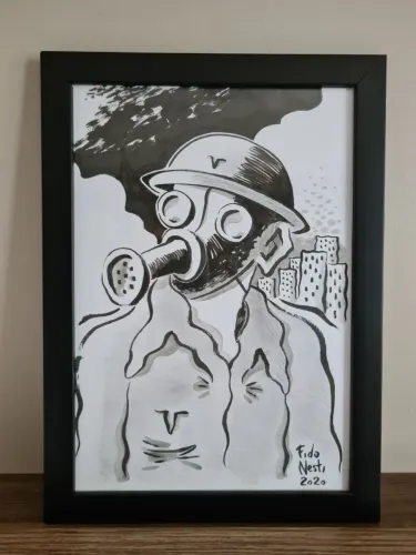 Arte Original do artista Fido Nesti tamanho A4