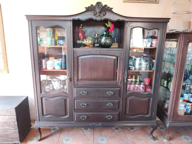 Estante biblioteca com bar