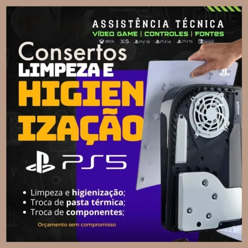 Conserto de ps4 e ps5