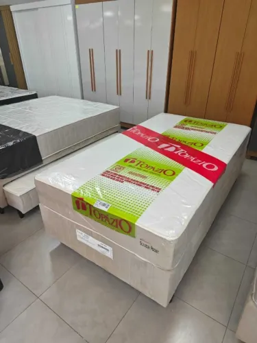 Cama Box Solteiro Molas Ensacadas 0,88X1,88X,025 - Topazio Novo varios modelos