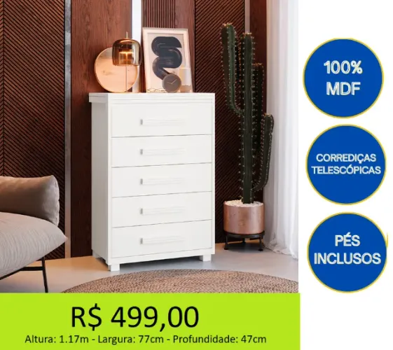 Comoda 100% MDF - A pronta entrega