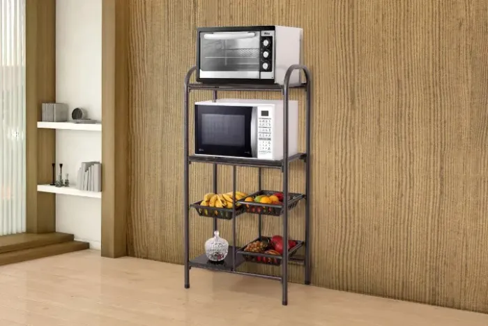 Balcão para Forno Tampo Ardósia e Fruteira