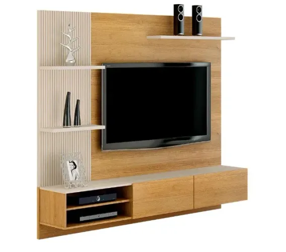Painel Home Montana Valdemoveis Cinamomo/Off White - Entrega Rápida!