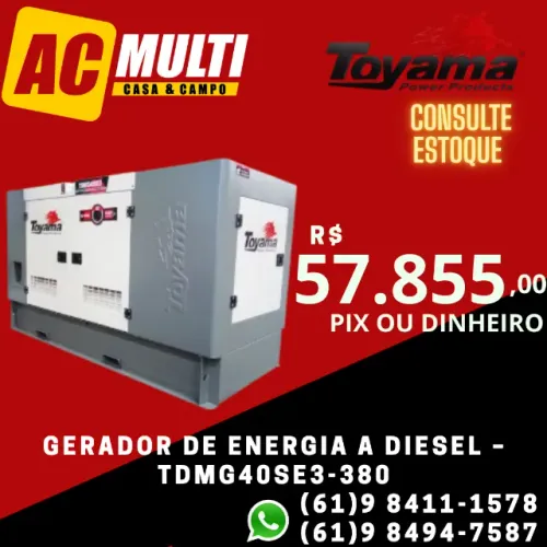 Big Gerador de Energia 40KVA a Diesel - TDMG40SE3-380
