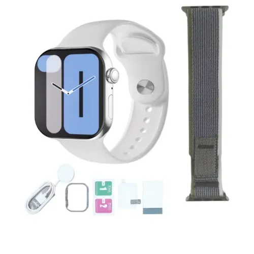 Smartwatch S10 46mm Series 10 2025 Microwear 2 Pulseira capa pelicula , Chat Gpt Branco