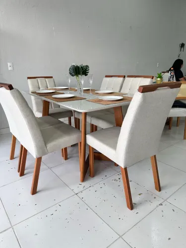 Mesa de Jantar 160x9 Com 6 Cadeiras