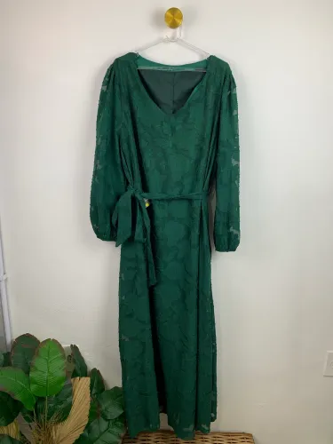 Vestido verde longo
