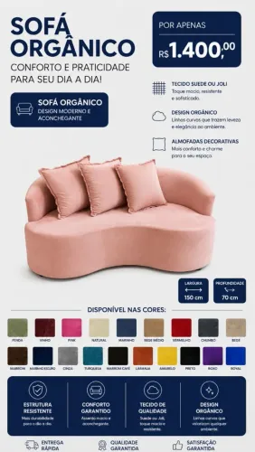 Vendo sofá orgânico direto da fábrica 