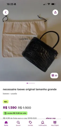 Necessaire Loewe original tamanho grande 