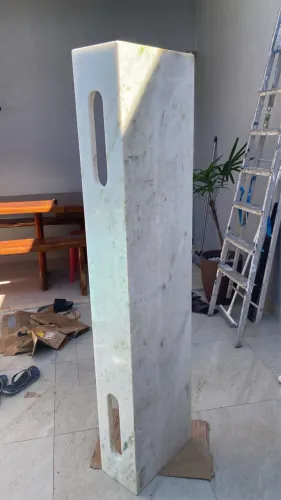 Bancada mármore branco 179x0,45