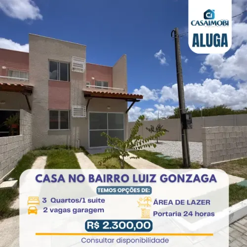 aluga casa 03 quartos sendo 1 suíte no bairro Luiz Gonzaga Caruaru