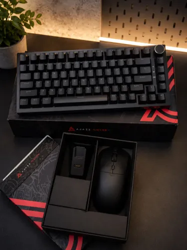 KIT GAMER AJAZZ | TECLADO + MOUSE BLACK | MONTE SEU SETUP COM UM KIT PREMIUM!