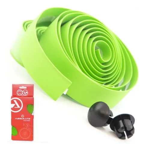 Rf121 Fita de guidão de bike Speed / Triathlon com plug Verde ciclismo