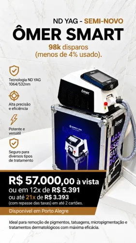 Laser ND-Yag Omer Smart - Medical San (ANVISA) Remoção Tatuagem