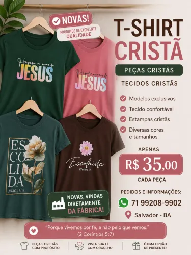 CAMISETAS CRISTÃS FEMININAS 