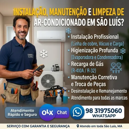 Instalação, Limpeza e Manutenção de Ar-Condicionado em São Luís