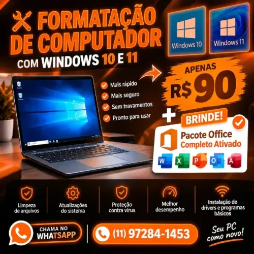 Precisa de Formatação? PC Lento? Vendas paradas? Chame!!