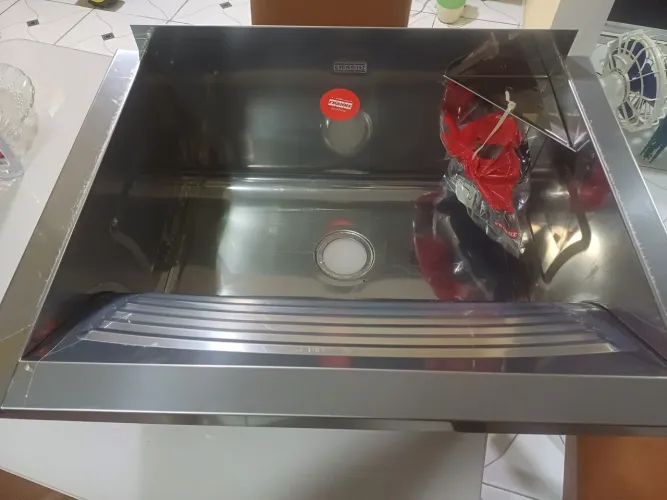 Tanque médio inox Franke novo com válvula 